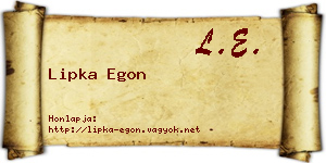 Lipka Egon névjegykártya
